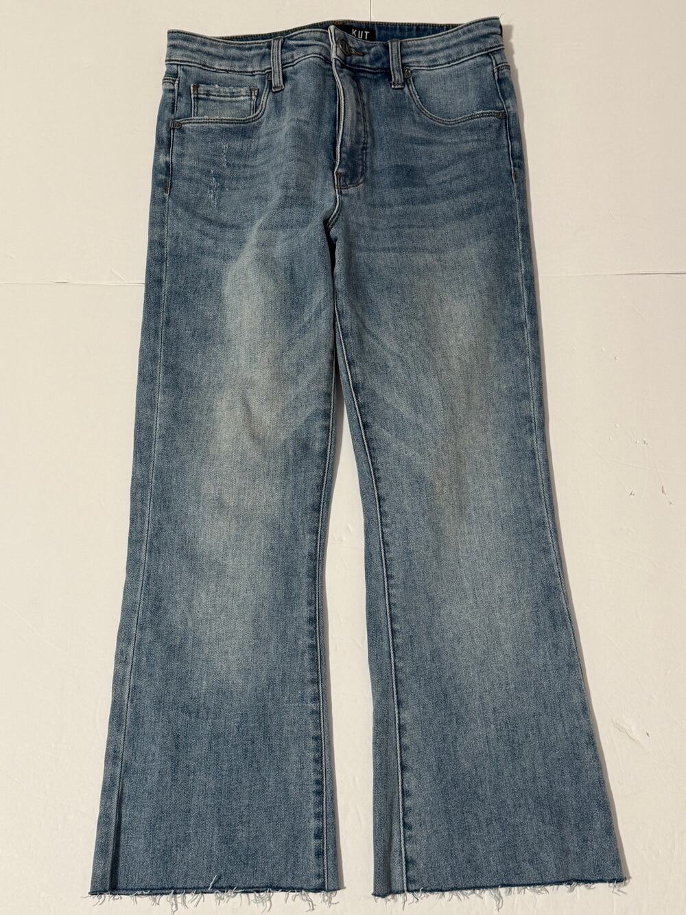 Kut from the Kloth Ana High Rise Fab Ab Flare Cropped Jeans, Size 2